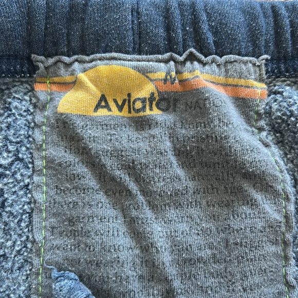 Aviator Nation M 5 stripe sweatpants blue/charcoal neon stripes gently worn - Picture 8 of 10